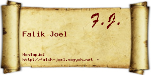 Falik Joel névjegykártya