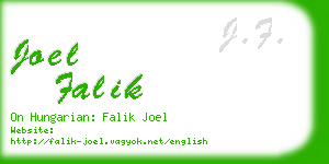 joel falik business card